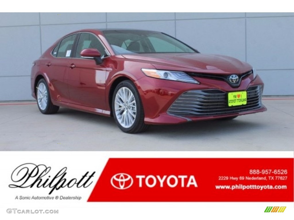 2018 Camry XLE V6 - Ruby Flare Pearl / Black photo #1