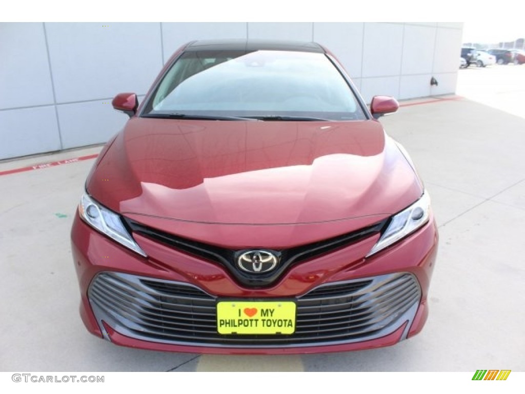 2018 Camry XLE V6 - Ruby Flare Pearl / Black photo #2