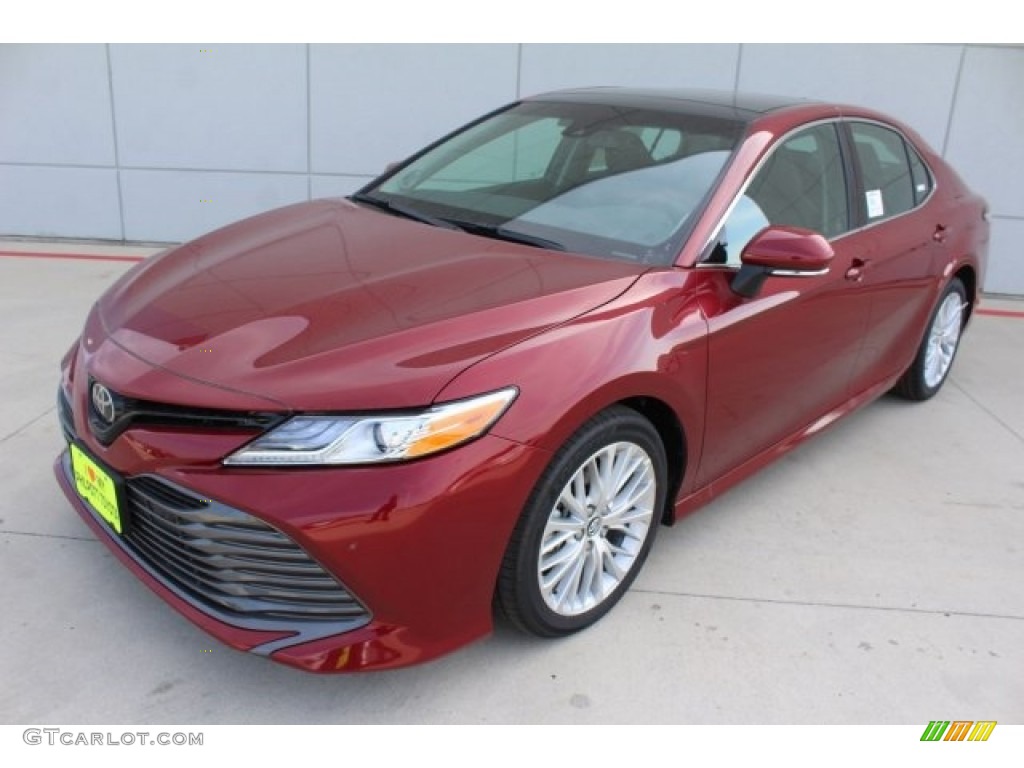 2018 Camry XLE V6 - Ruby Flare Pearl / Black photo #3