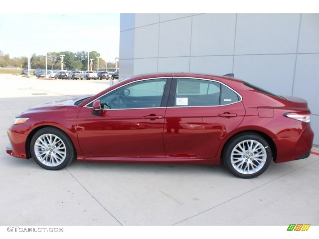 2018 Camry XLE V6 - Ruby Flare Pearl / Black photo #5