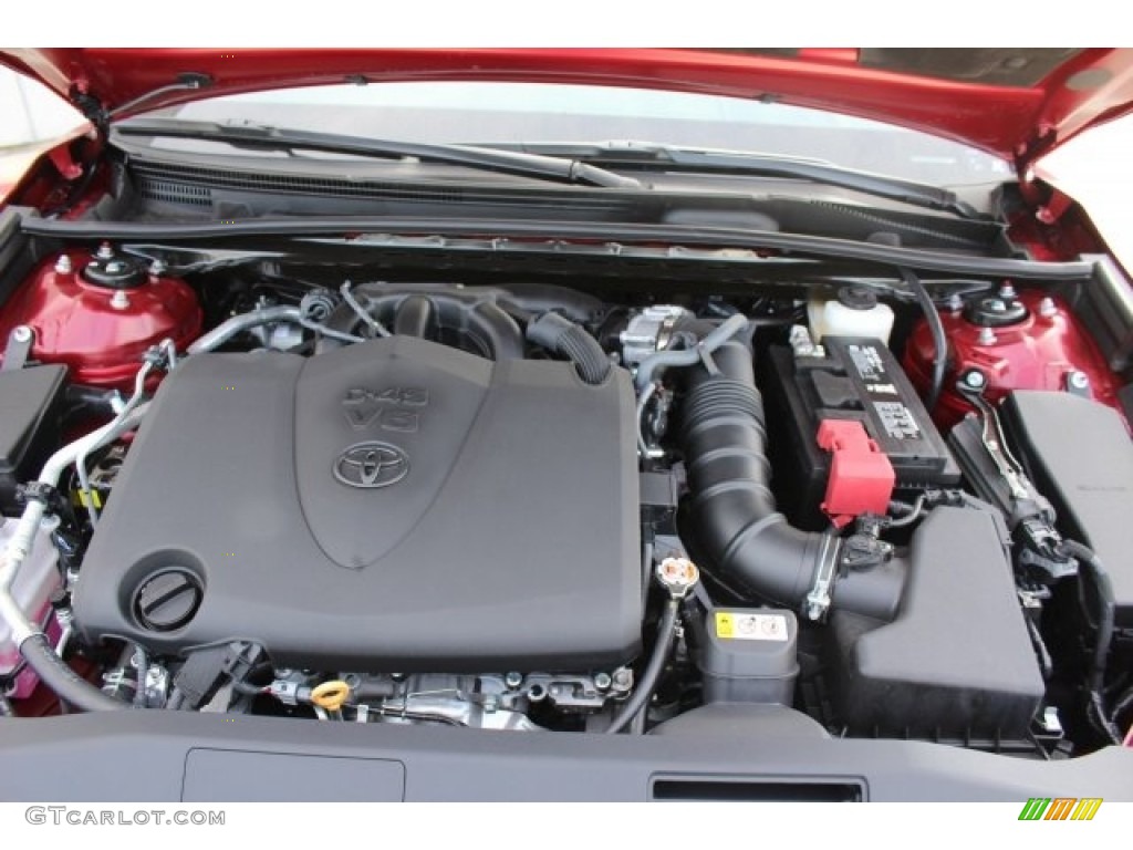 2018 Camry XLE V6 - Ruby Flare Pearl / Black photo #32