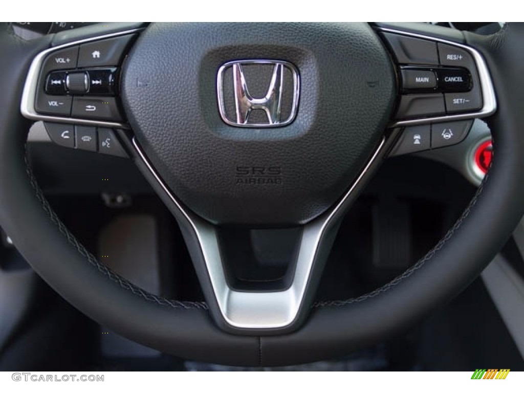 2018 Accord EX-L Sedan - Obsidian Blue Pearl / Gray photo #8