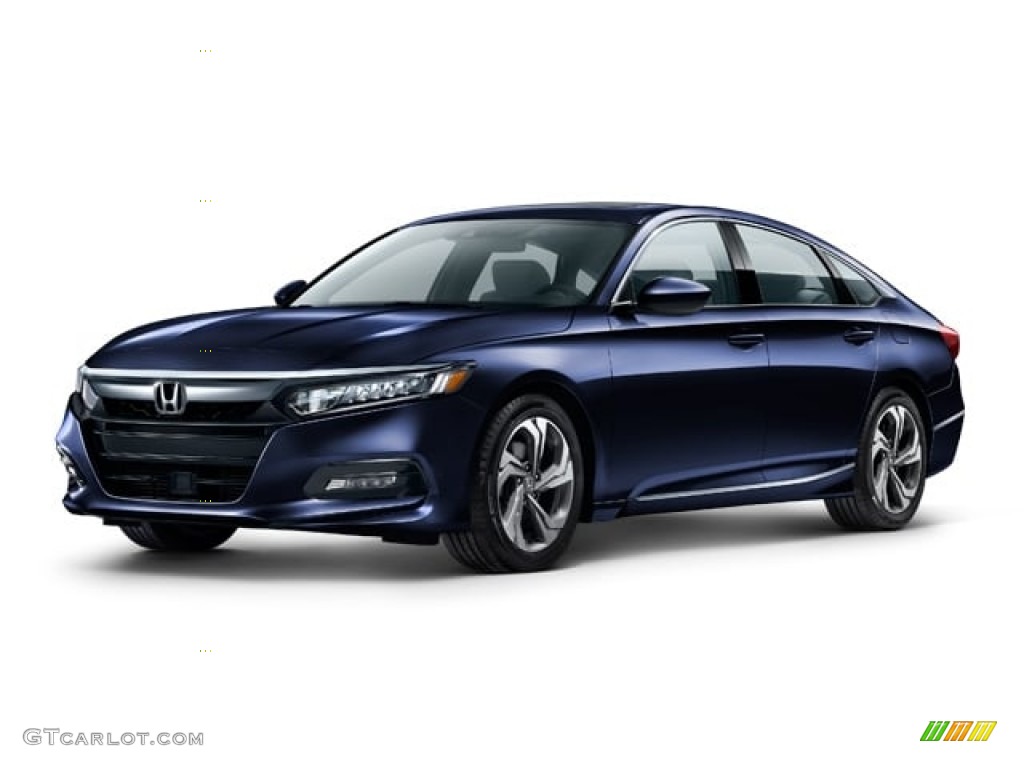 2018 Accord EX-L Sedan - Obsidian Blue Pearl / Gray photo #17