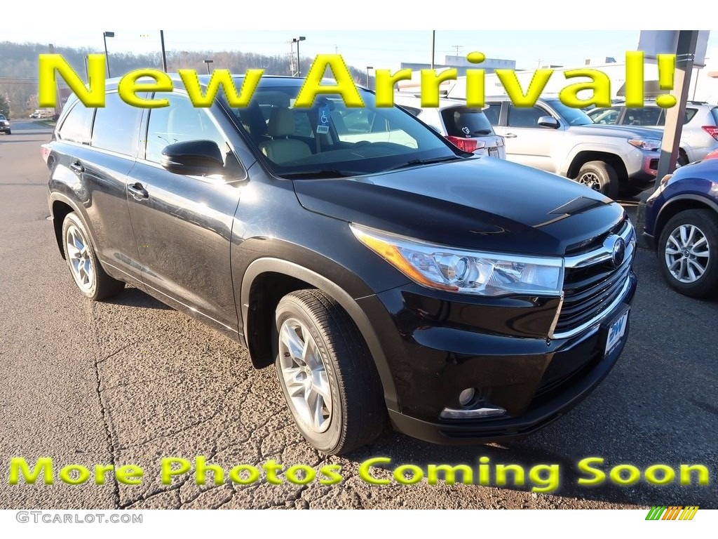 2015 Highlander Limited AWD - Attitude Black Metallic / Almond photo #1