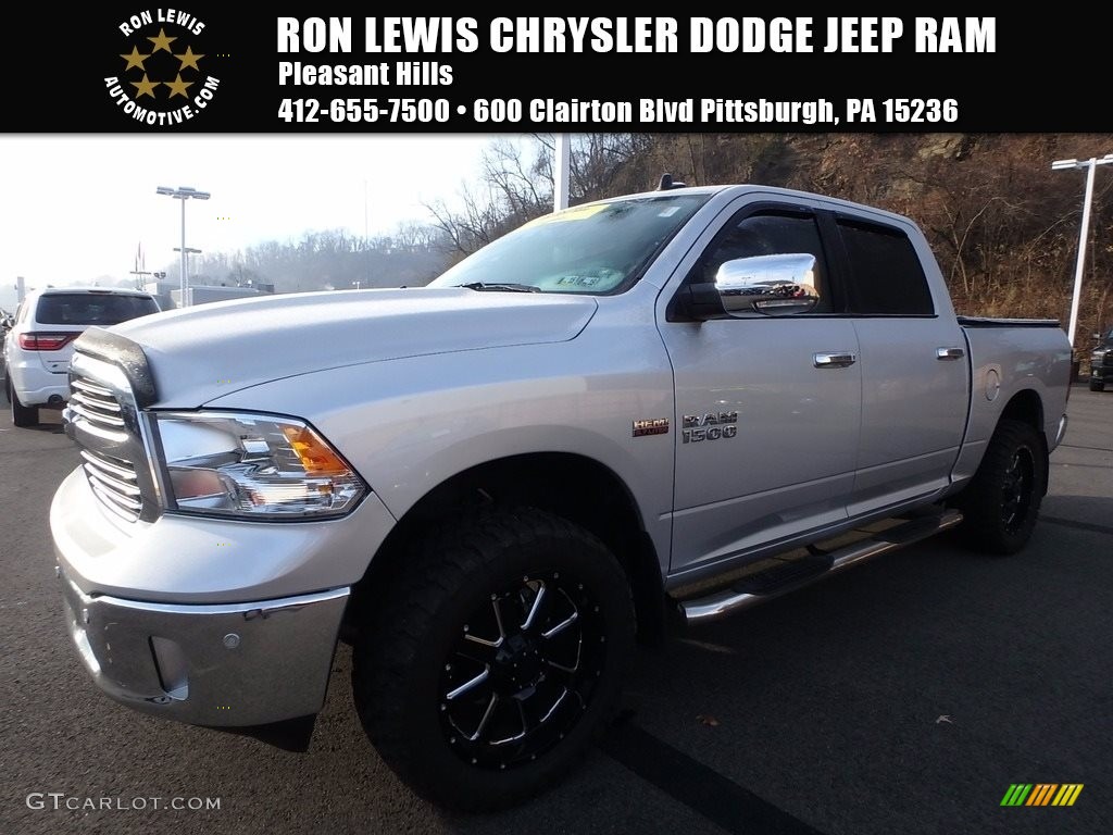 2017 1500 Big Horn Crew Cab 4x4 - Bright Silver Metallic / Black/Diesel Gray photo #1