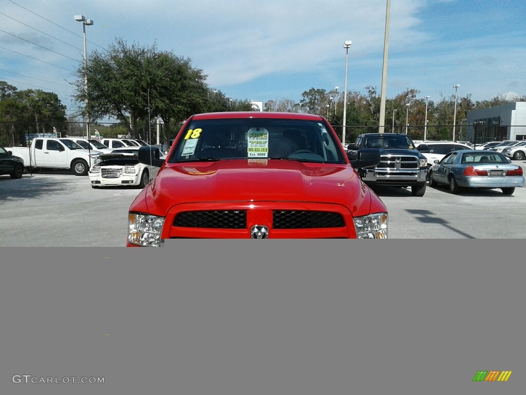 2018 1500 Express Quad Cab - Flame Red / Black/Diesel Gray photo #7