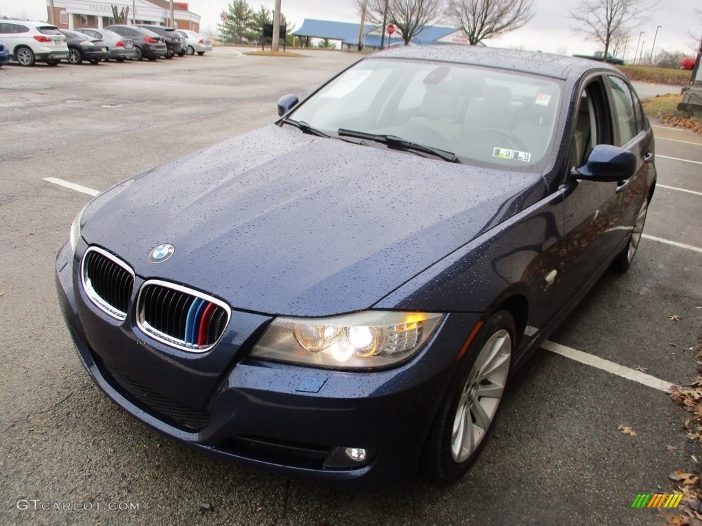 2011 3 Series 328i xDrive Sedan - Deep Sea Blue Metallic / Oyster/Black Dakota Leather photo #8