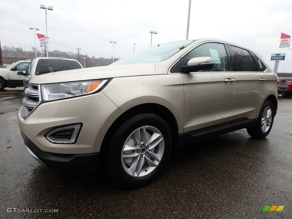 White Gold 2018 Ford Edge SEL AWD Exterior Photo #124238791