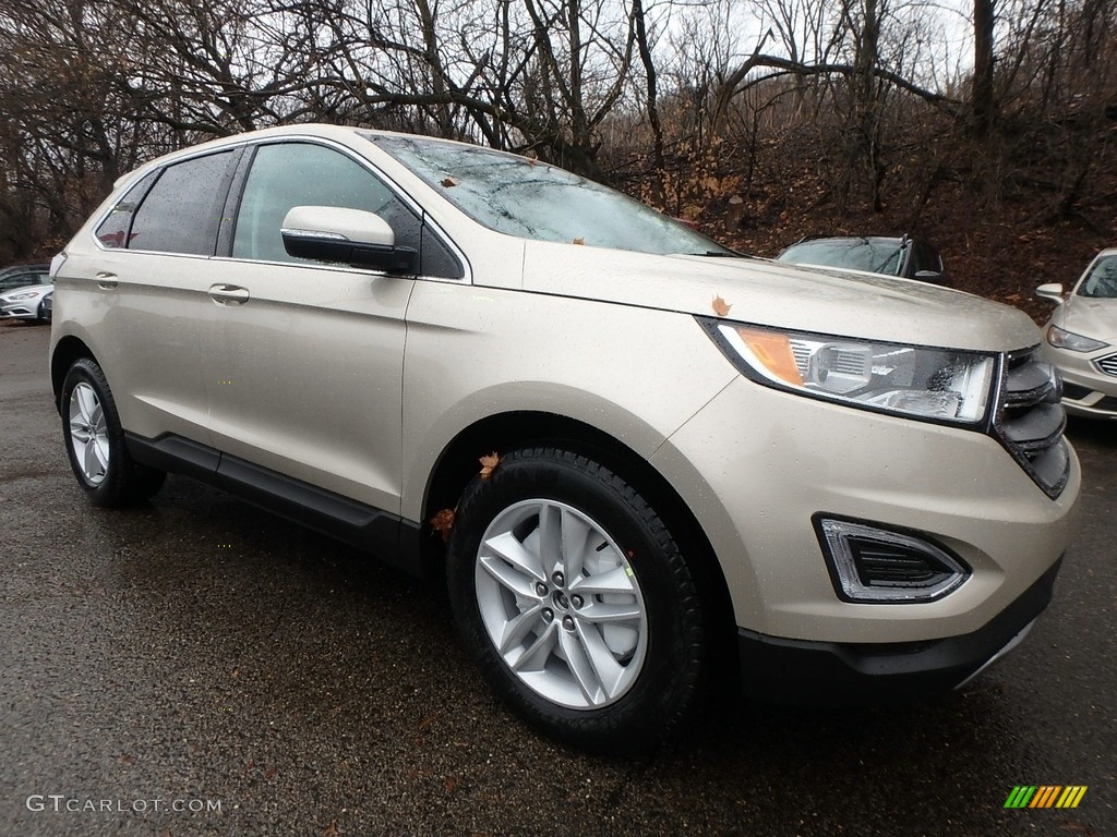 White Gold 2018 Ford Edge SEL AWD Exterior Photo #124238854