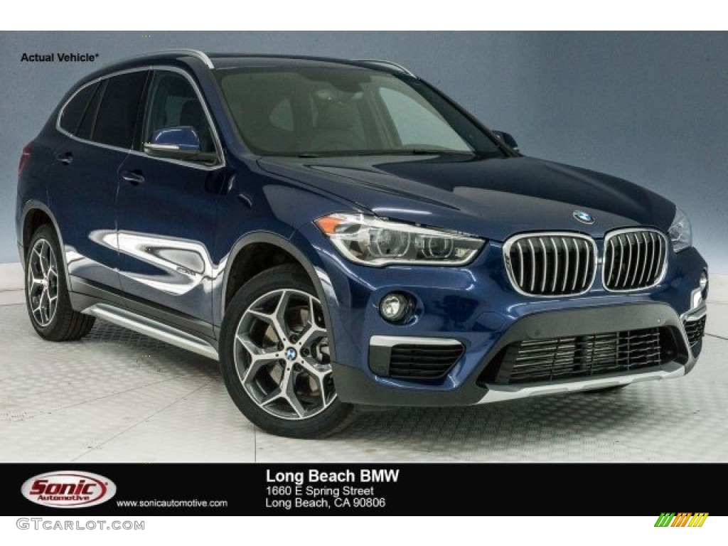 2017 X1 sDrive28i - Mediterranean Blue Metallic / Black photo #1