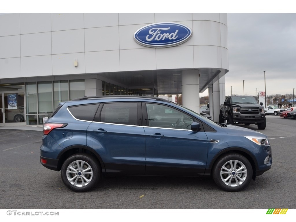 2018 Escape SE - Blue Metallic / Medium Light Stone photo #2