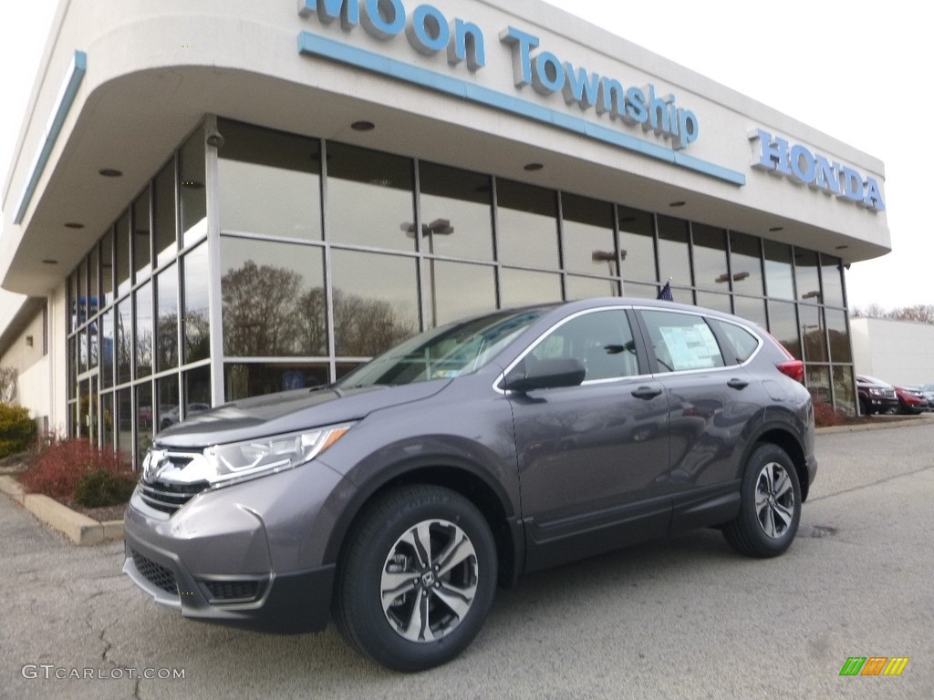 2018 CR-V LX AWD - Modern Steel Metallic / Black photo #1