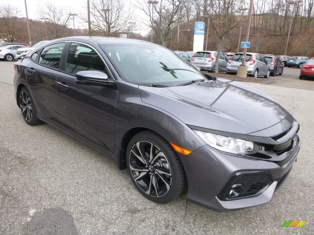 Modern Steel Metallic 2018 Honda Civic Si Sedan Exterior Photo #124243445