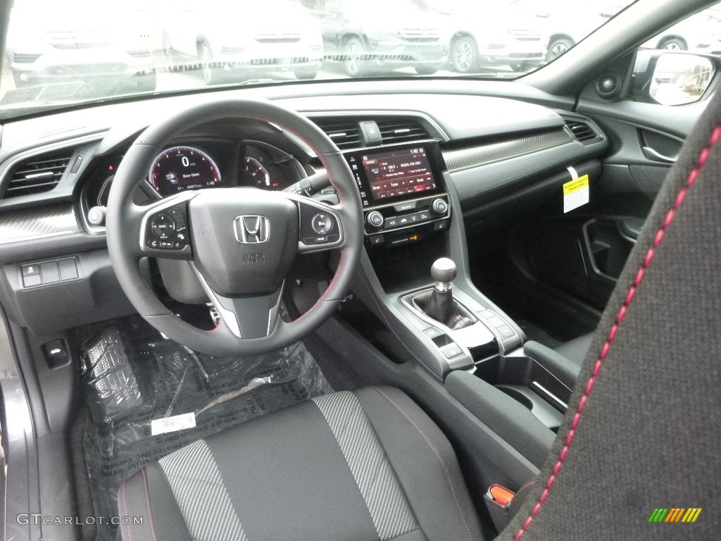 Black Interior 2018 Honda Civic Si Sedan Photo #124243592