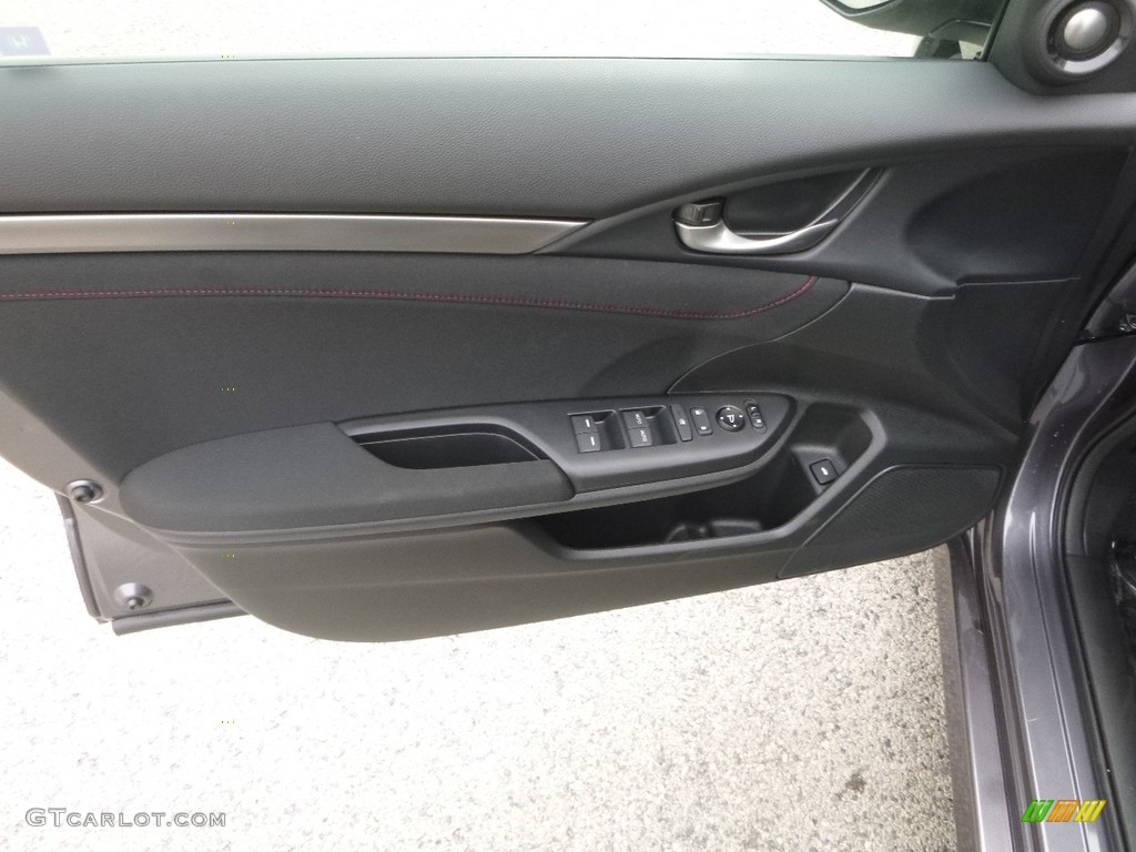 2018 Honda Civic Si Sedan Black Door Panel Photo #124243621