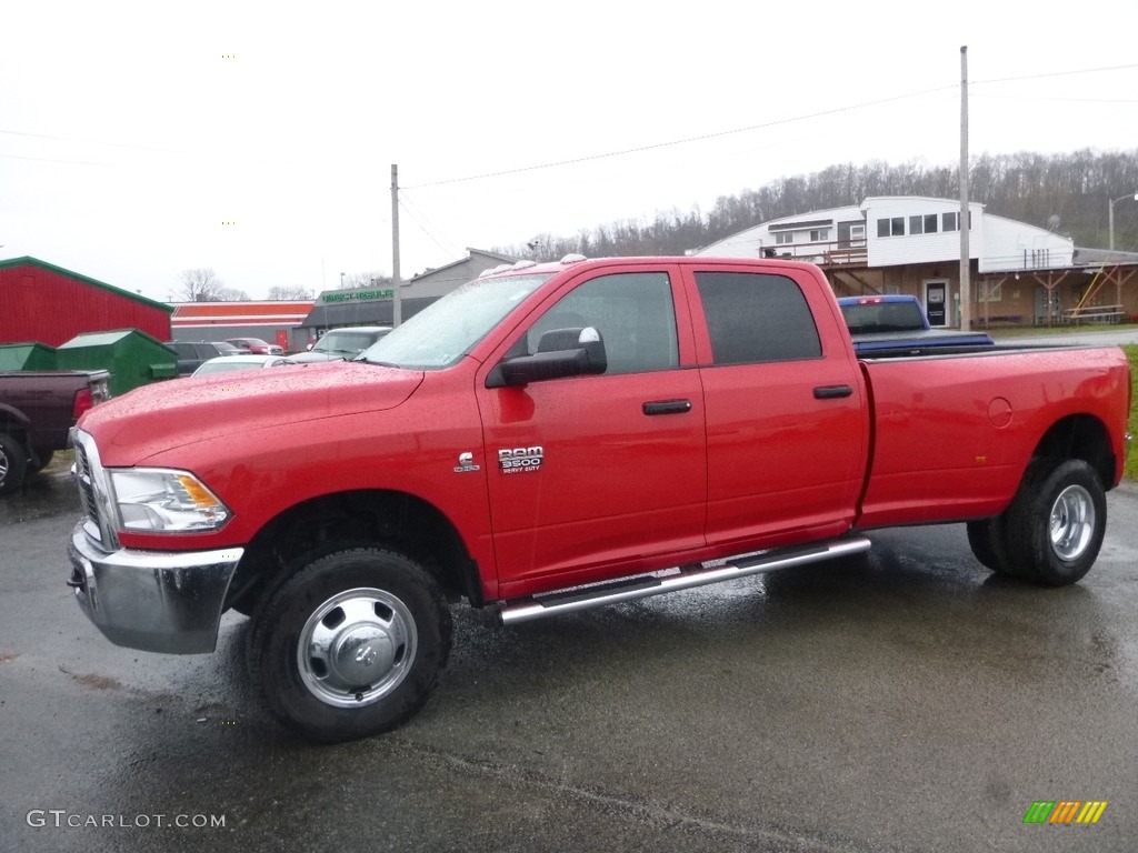 Bright Red Dodge Ram 3500 HD