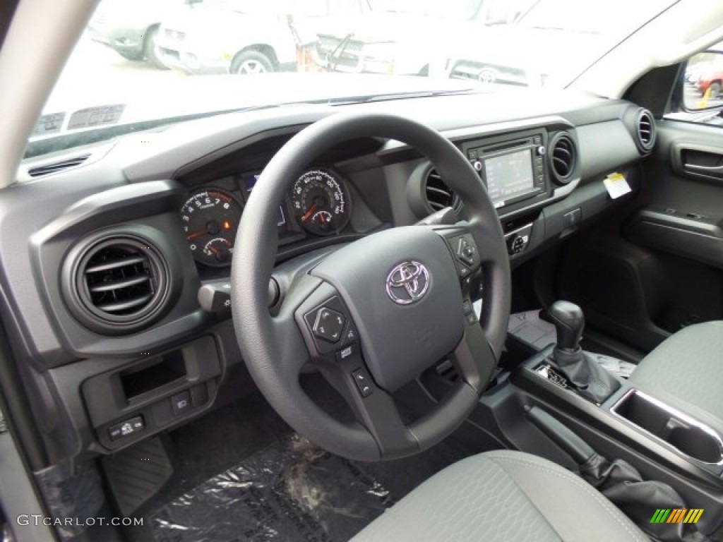 Cement Gray Interior 2018 Toyota Tacoma SR Double Cab 4x4 Photo #124245239