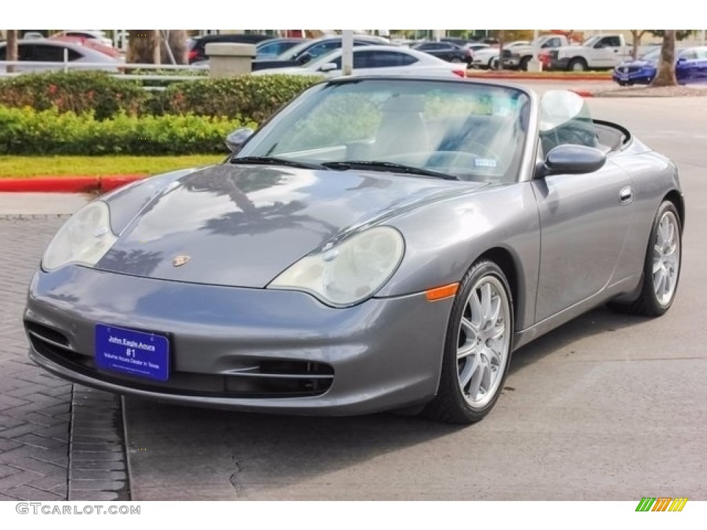 2002 911 Carrera Cabriolet - Seal Grey Metallic / Black photo #3