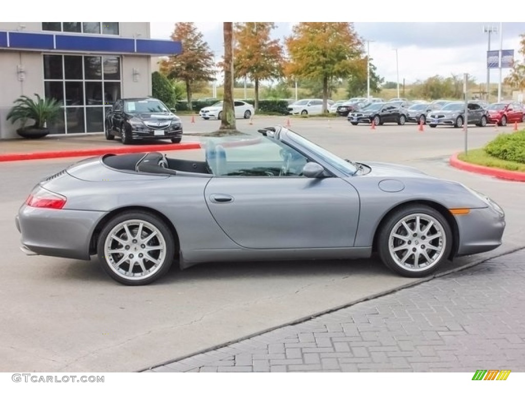 2002 911 Carrera Cabriolet - Seal Grey Metallic / Black photo #8