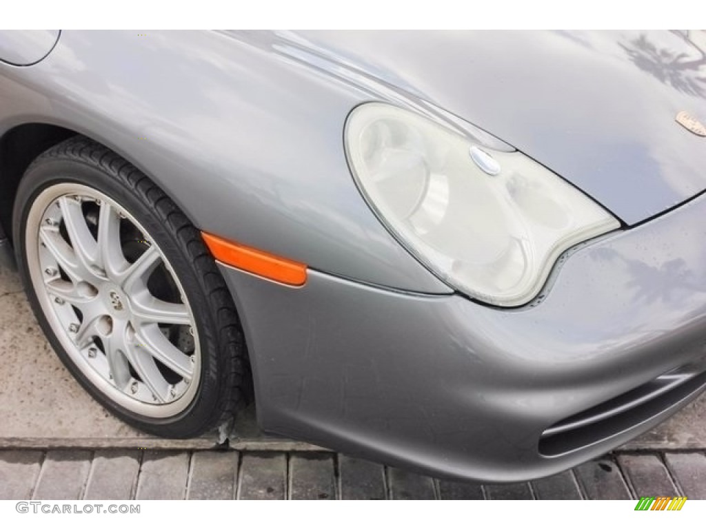 2002 911 Carrera Cabriolet - Seal Grey Metallic / Black photo #10