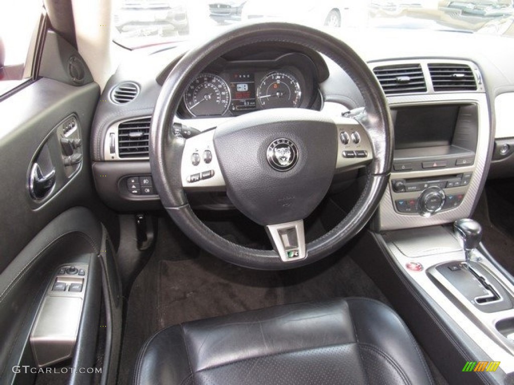 2007 Jaguar XK XKR Convertible Charcoal Steering Wheel Photo #124252187