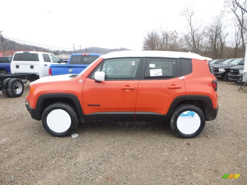 2017 Renegade Trailhawk 4x4 - Omaha Orange / Black photo #2