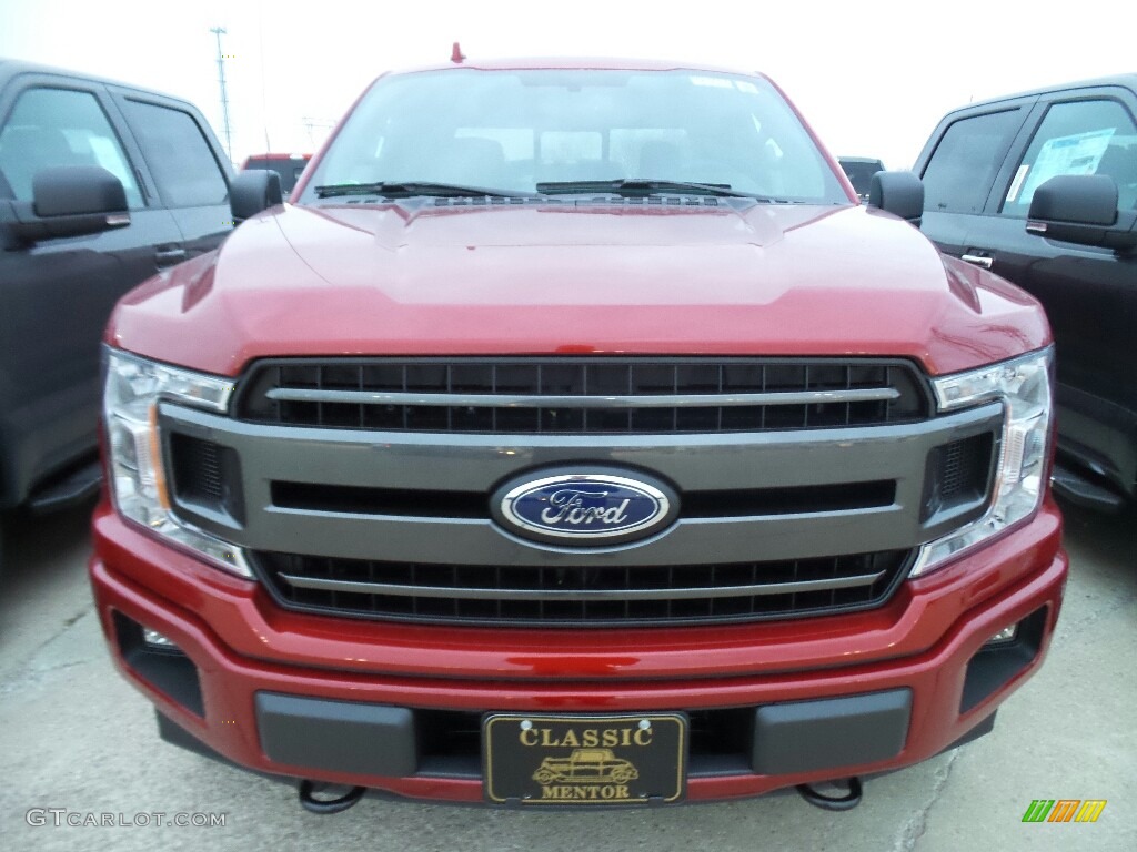 2018 F150 XLT SuperCab 4x4 - Ruby Red / Black photo #2