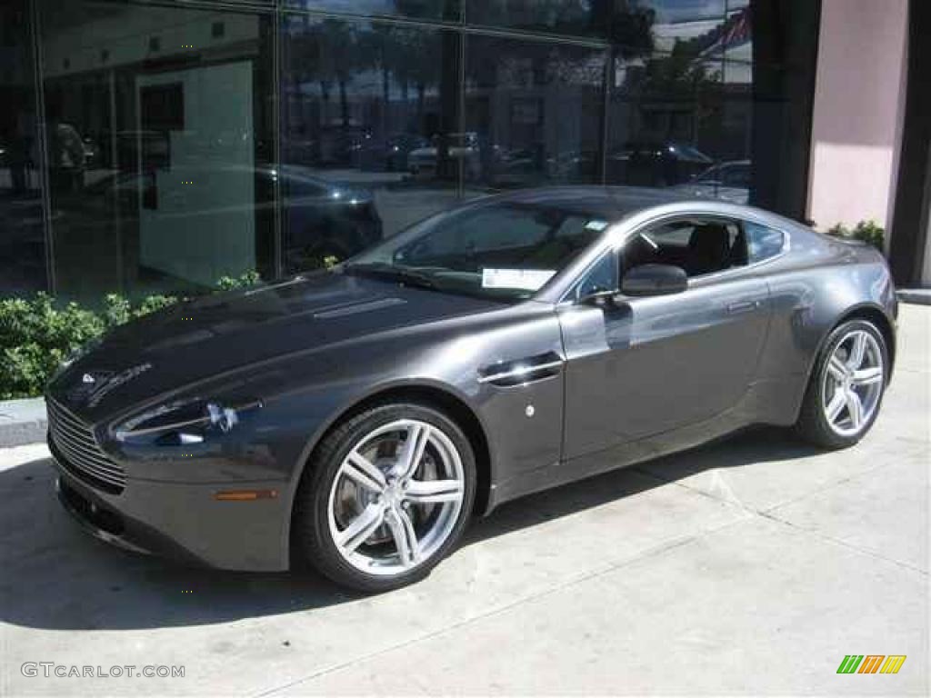 2009 V8 Vantage Coupe - Meteorite Silver / Obsidian Black photo #1