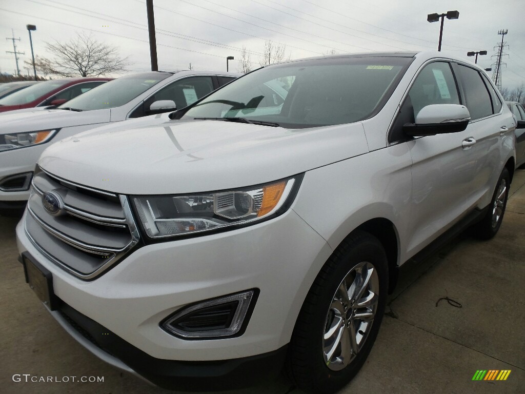 White Platinum 2018 Ford Edge SEL AWD Exterior Photo #124261131