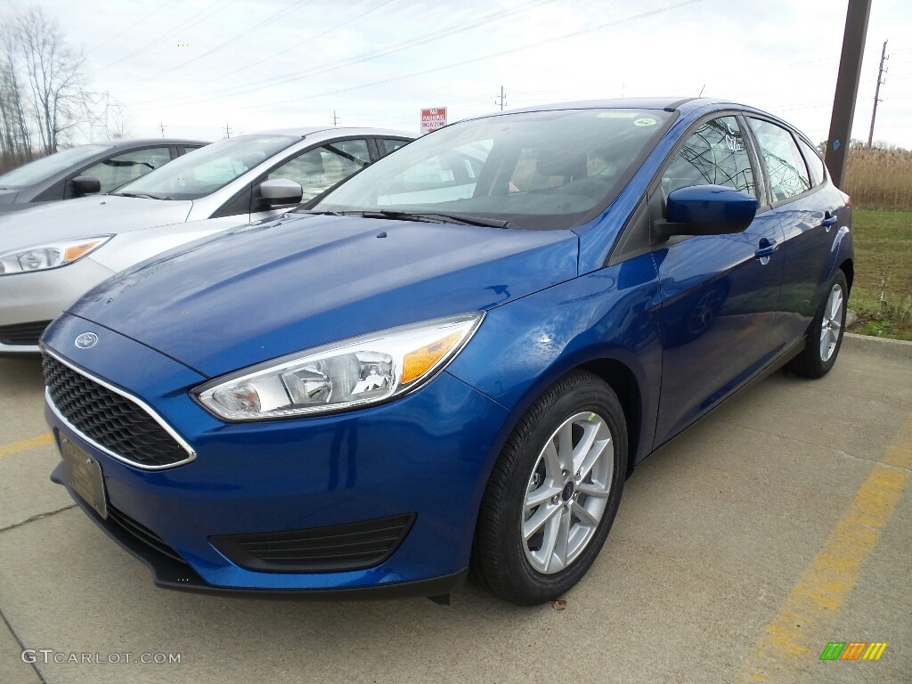 Lightning Blue 2018 Ford Focus SE Hatch Exterior Photo #124261848