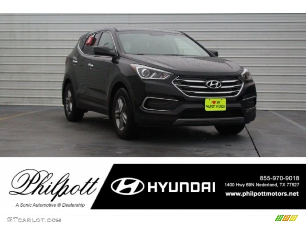 Black Hyundai Santa Fe Sport