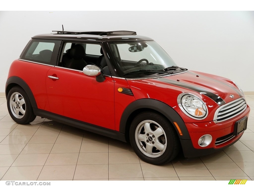 2009 Cooper Hardtop - Chili Red / Punch Carbon Black Leather photo #1