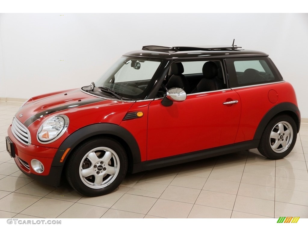 2009 Cooper Hardtop - Chili Red / Punch Carbon Black Leather photo #3