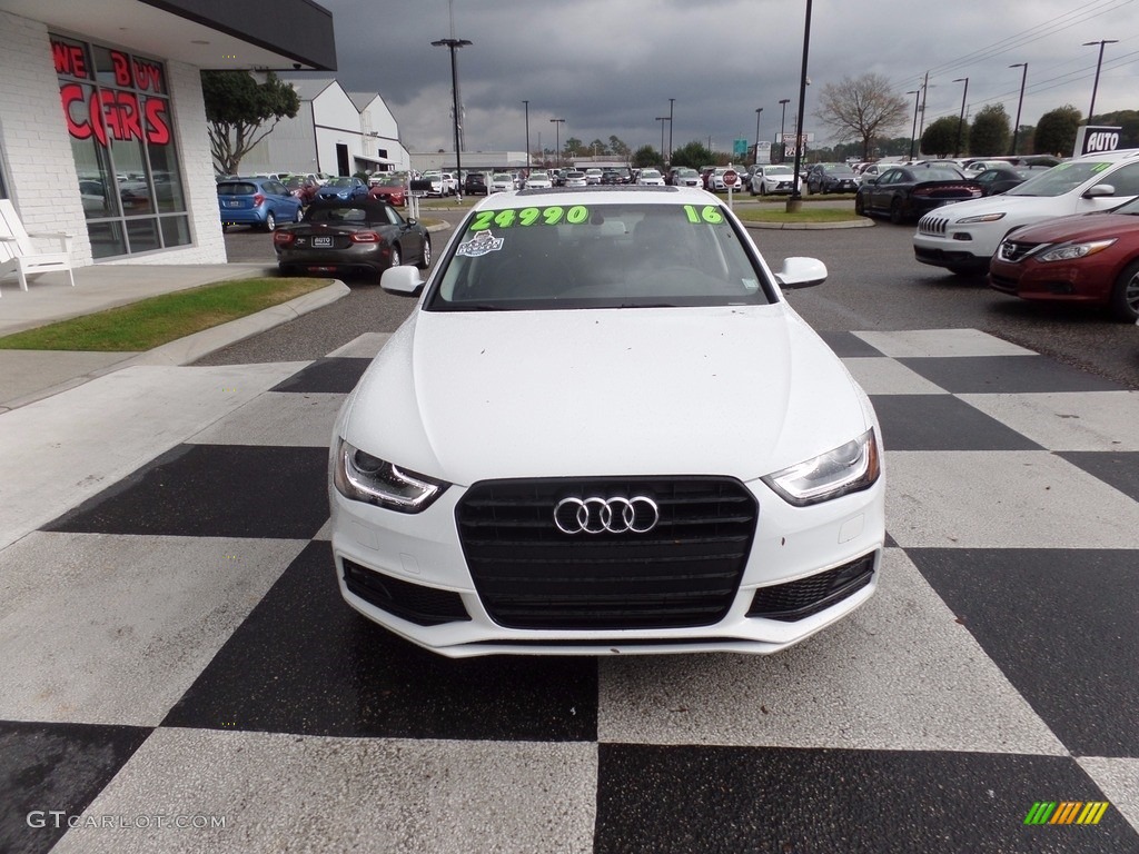 2016 A4 2.0T Premium - Glacier White Metallic / Black photo #2