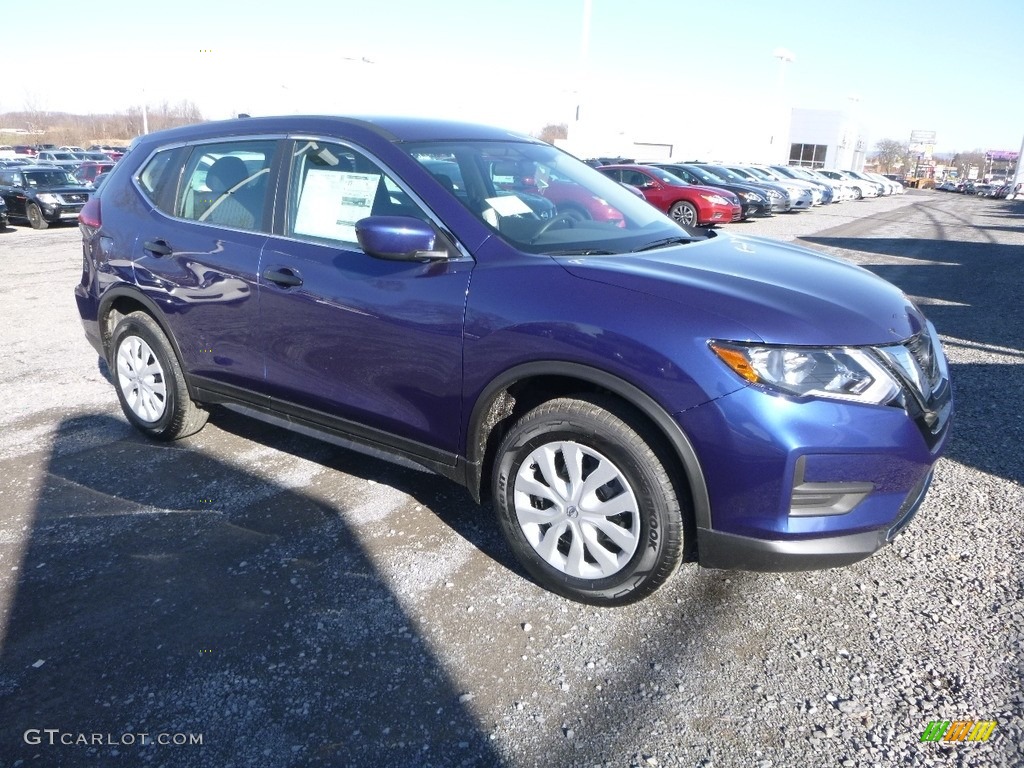Caspian Blue 2018 Nissan Rogue S AWD Exterior Photo #124268550