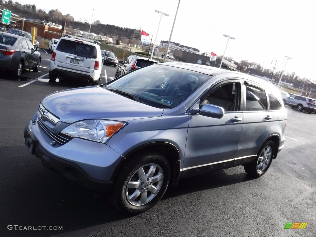 2009 CR-V EX-L 4WD - Glacier Blue Metallic / Gray photo #6