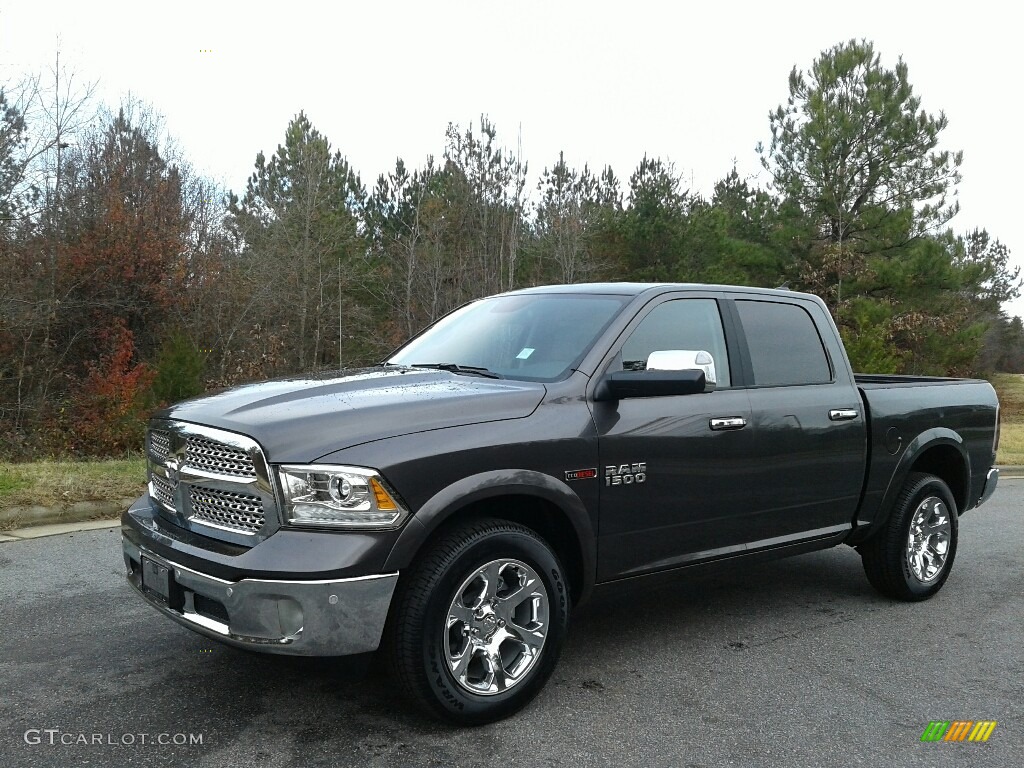 2017 1500 Laramie Crew Cab 4x4 - Granite Crystal Metallic / Black photo #2