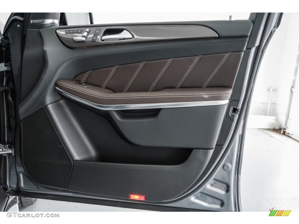 2018 Mercedes-Benz GLS 63 AMG 4Matic Espresso Brown/Black Door Panel Photo #124274985