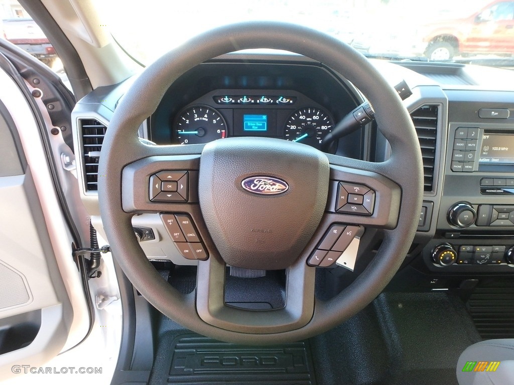 2018 Ford F250 Super Duty XL SuperCab 4x4 Earth Gray Steering Wheel Photo #124275384