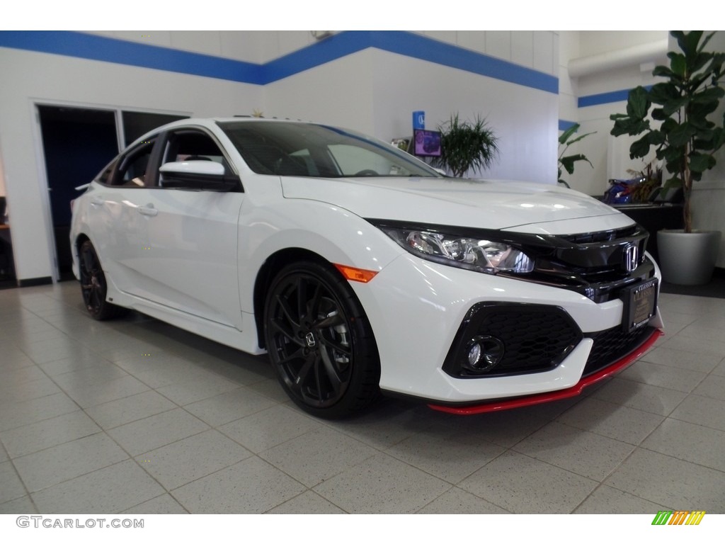 White Orchid Pearl 2018 Honda Civic Si Sedan Exterior Photo #124275579