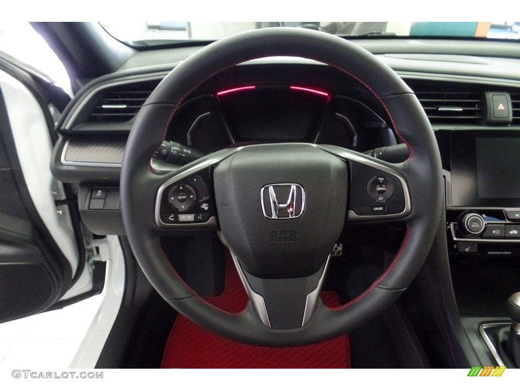 2018 Honda Civic Si Sedan Black Steering Wheel Photo #124275966