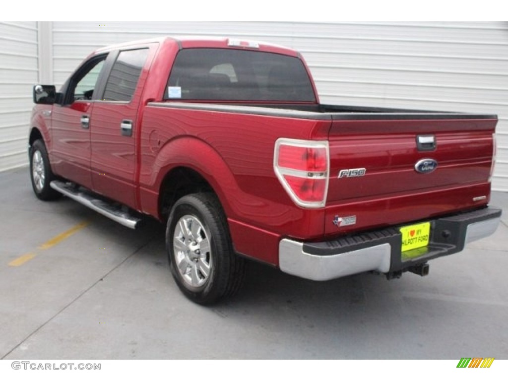 2013 F150 XLT SuperCrew - Vermillion Red / Steel Gray photo #9