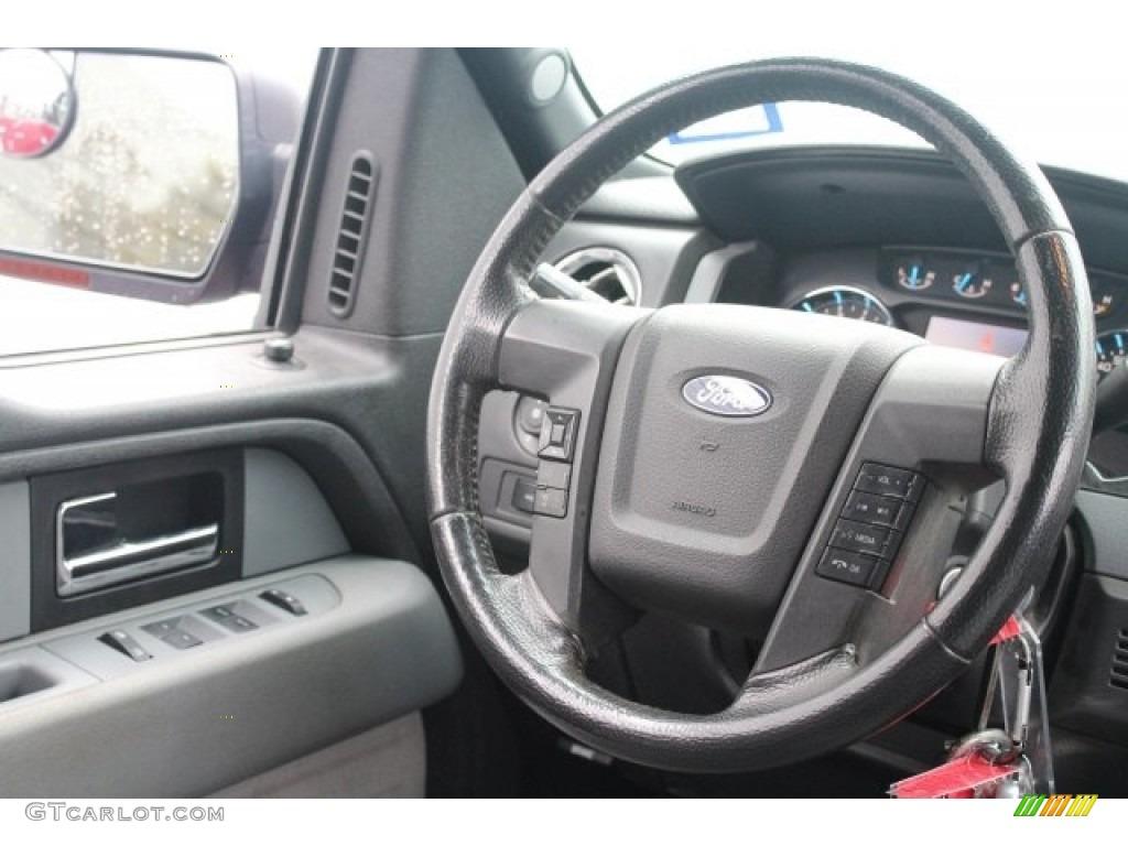 2013 F150 XLT SuperCrew - Vermillion Red / Steel Gray photo #26
