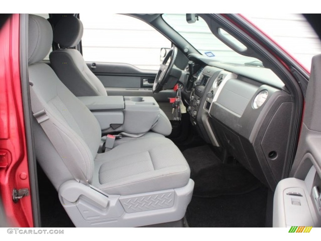 2013 F150 XLT SuperCrew - Vermillion Red / Steel Gray photo #31