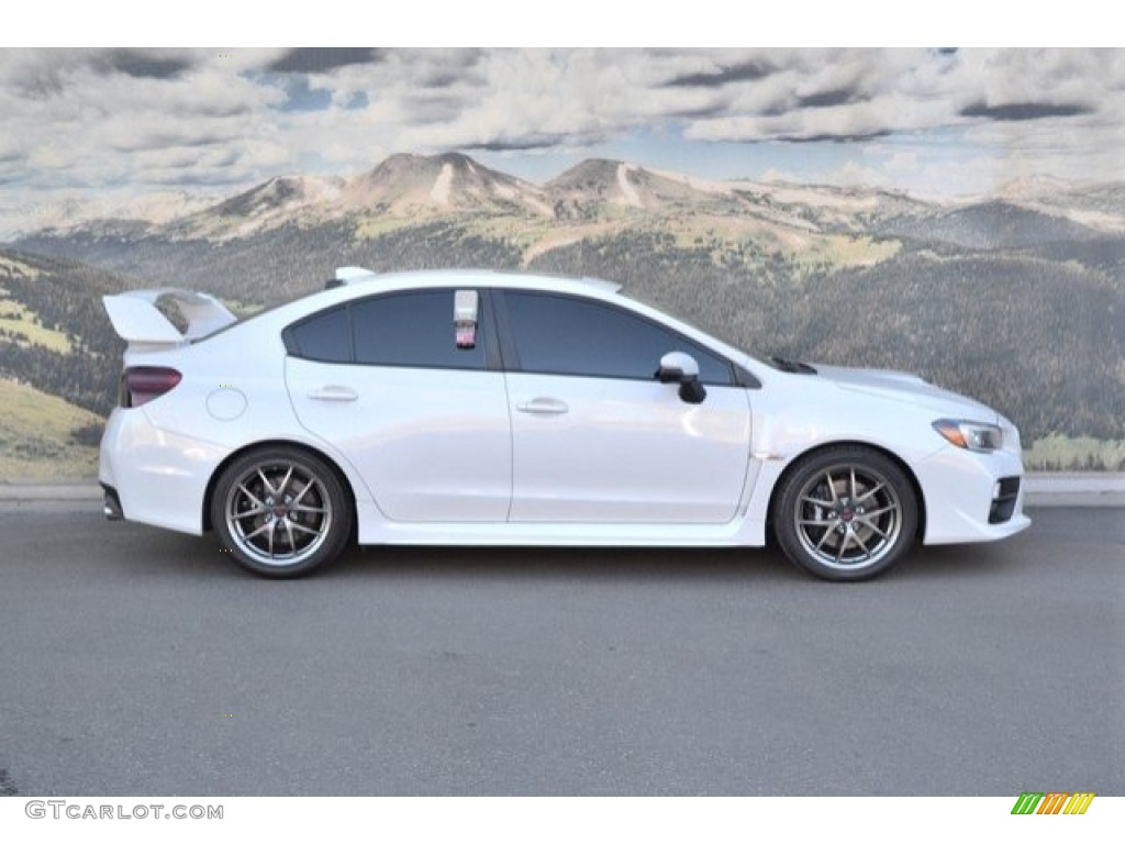 2016 WRX STI Limited - Crystal White Pearl / Carbon Black photo #2