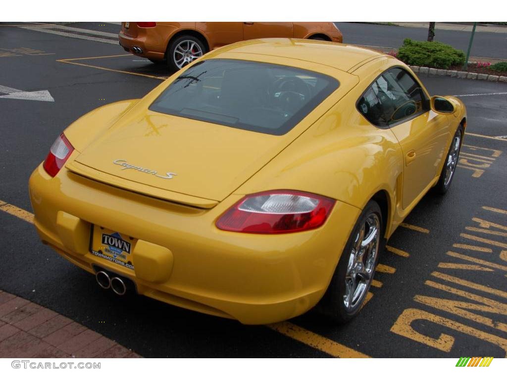 2008 Cayman S - Speed Yellow / Black photo #9