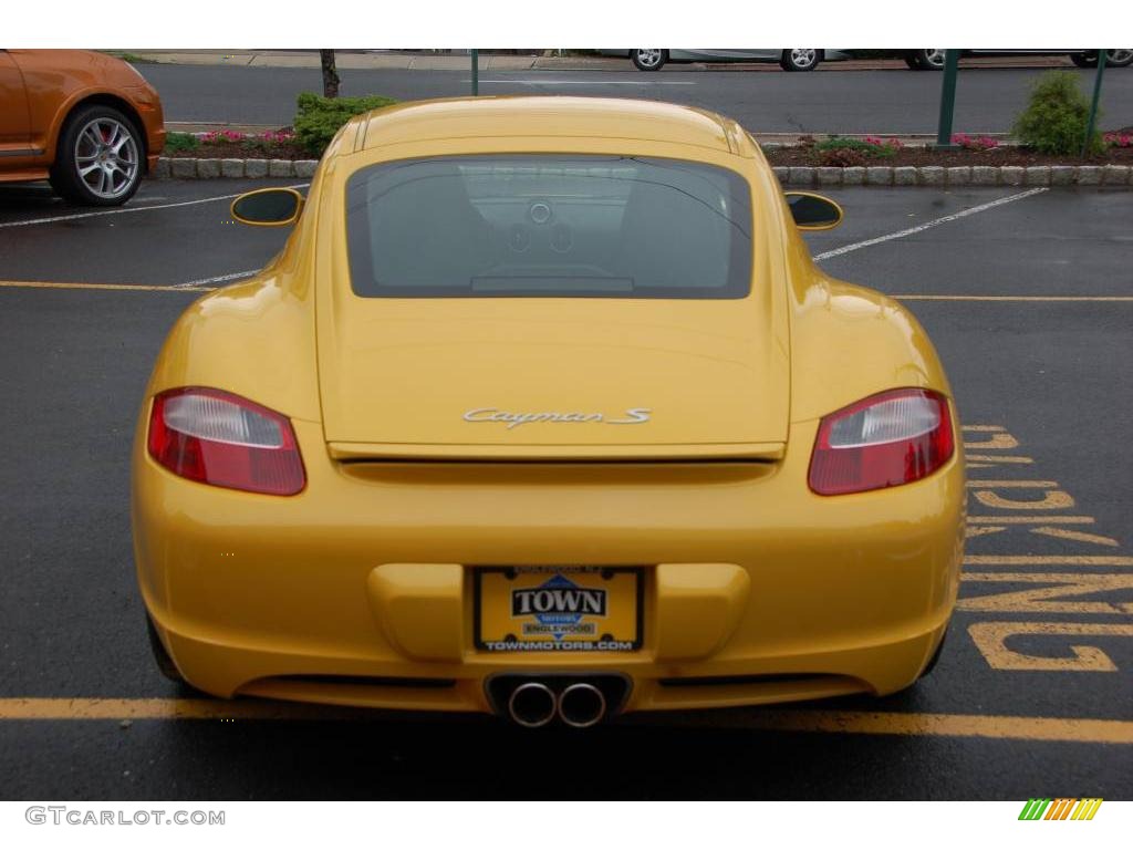 2008 Cayman S - Speed Yellow / Black photo #10