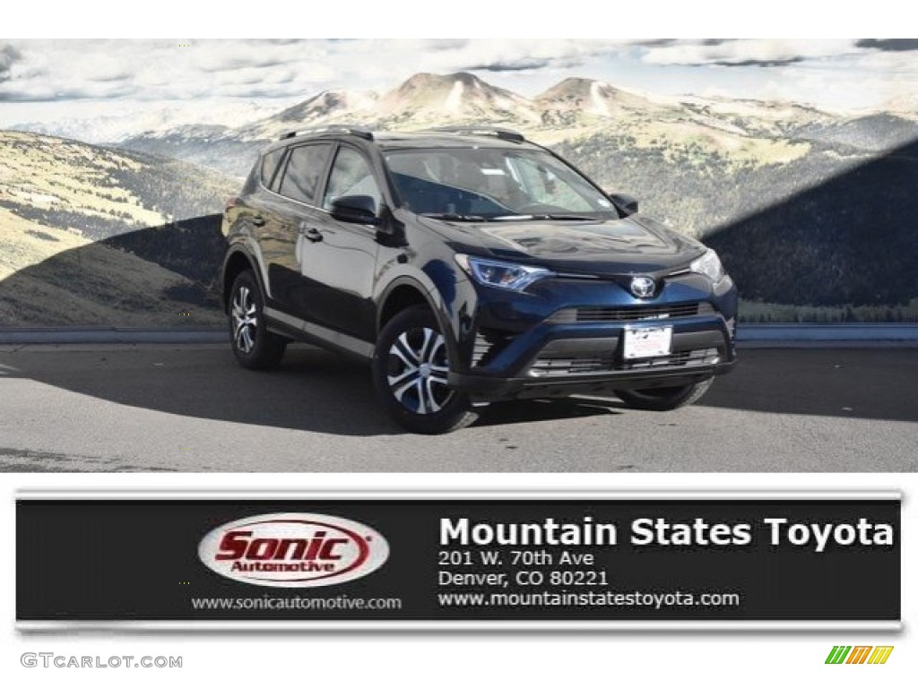 2018 RAV4 LE AWD - Galactic Aqua Mica / Black photo #1