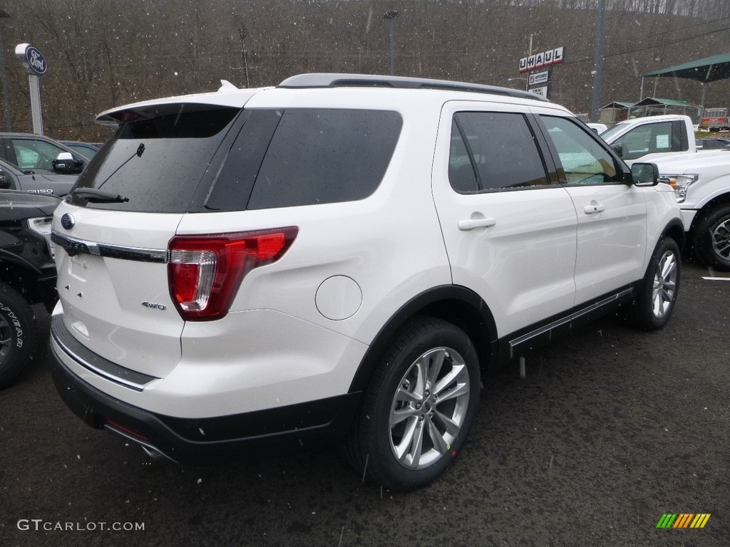 2018 Explorer XLT 4WD - White Platinum / Ebony Black photo #2