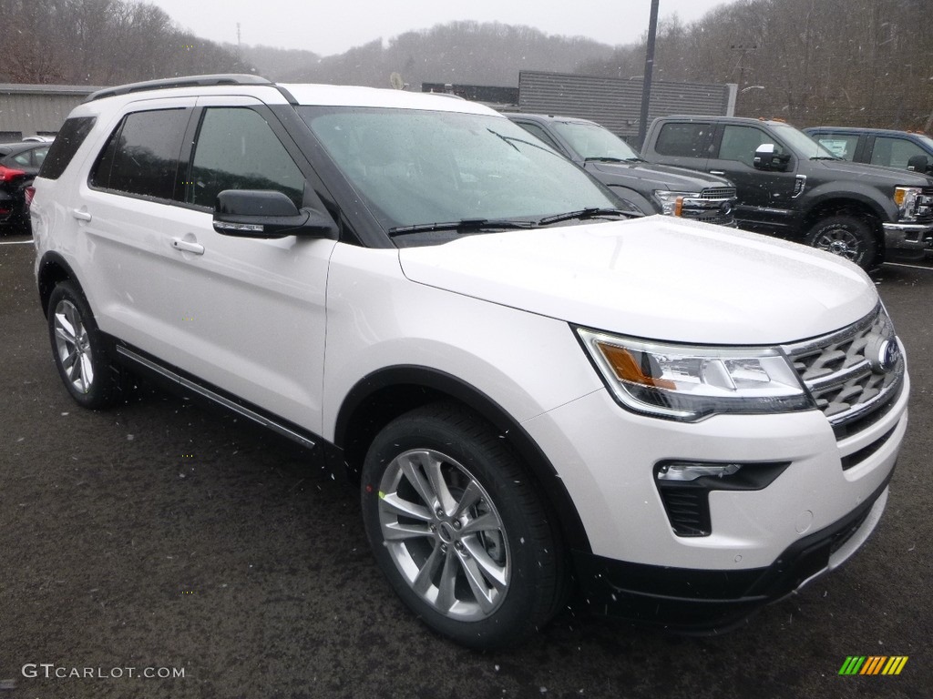 2018 Explorer XLT 4WD - White Platinum / Ebony Black photo #3